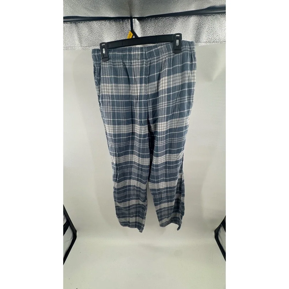Lucky Brand Mens Blue Plaid Flannel Pajama Pants Sleepwear Size S Drawstring Fly